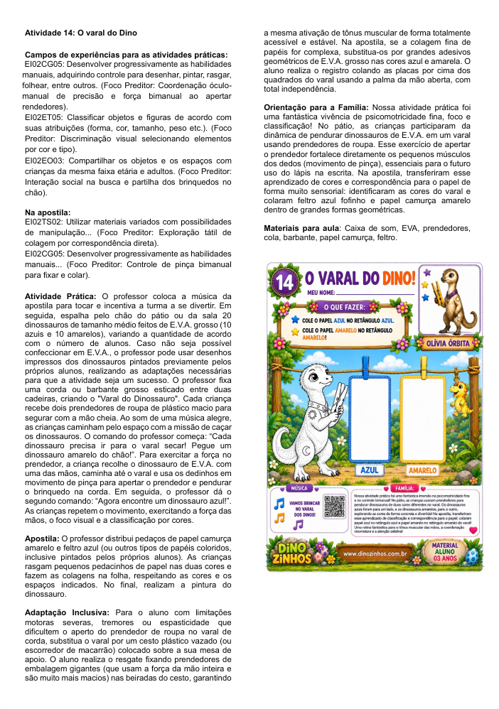 Caderno professor 03 anos - Atividade 14