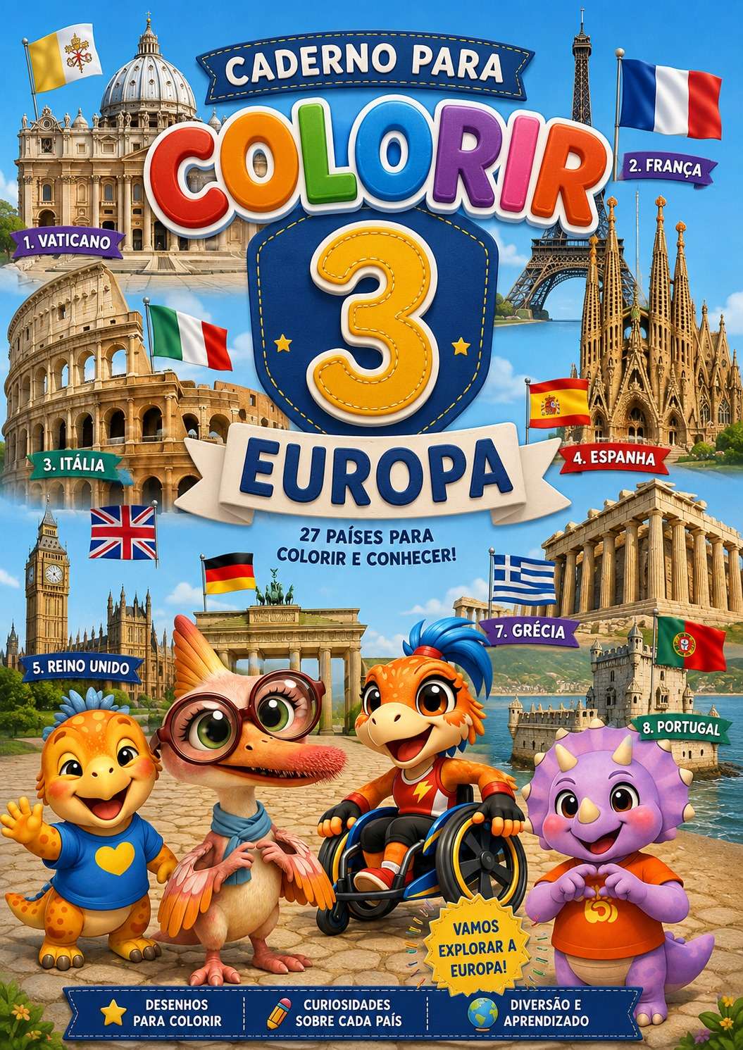 Livro para colorir - Europa