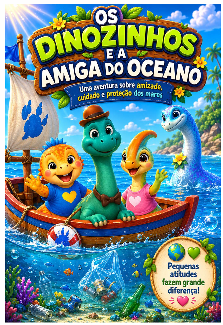 Livro Os Dinozinhos e a amiga do oceano